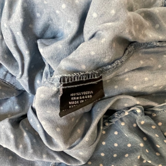 Tinsel Chambray Style Polka Dot Button Down Shirt - Picture 8 of 8